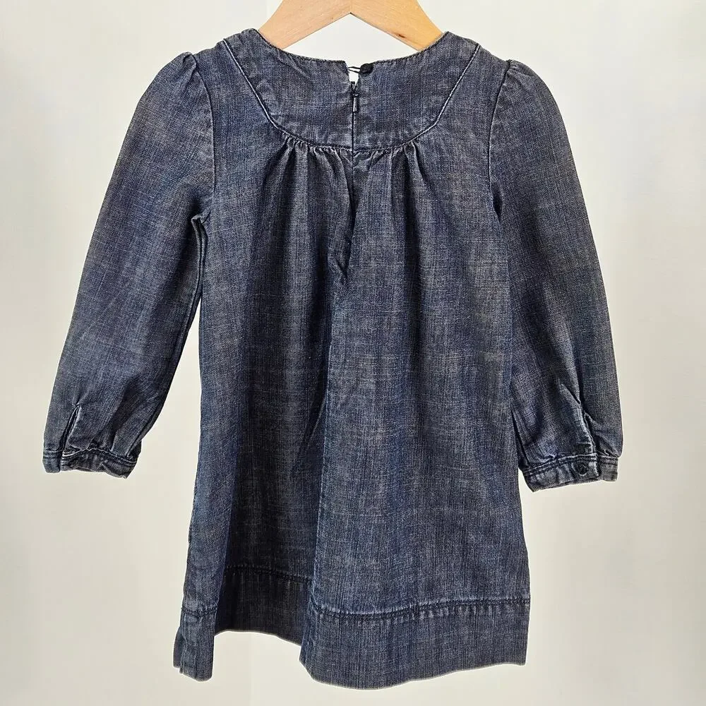 Girl's Denim and Floral Print Spring Summer Dress Bundle Set Size 3 | MINOR FLAW